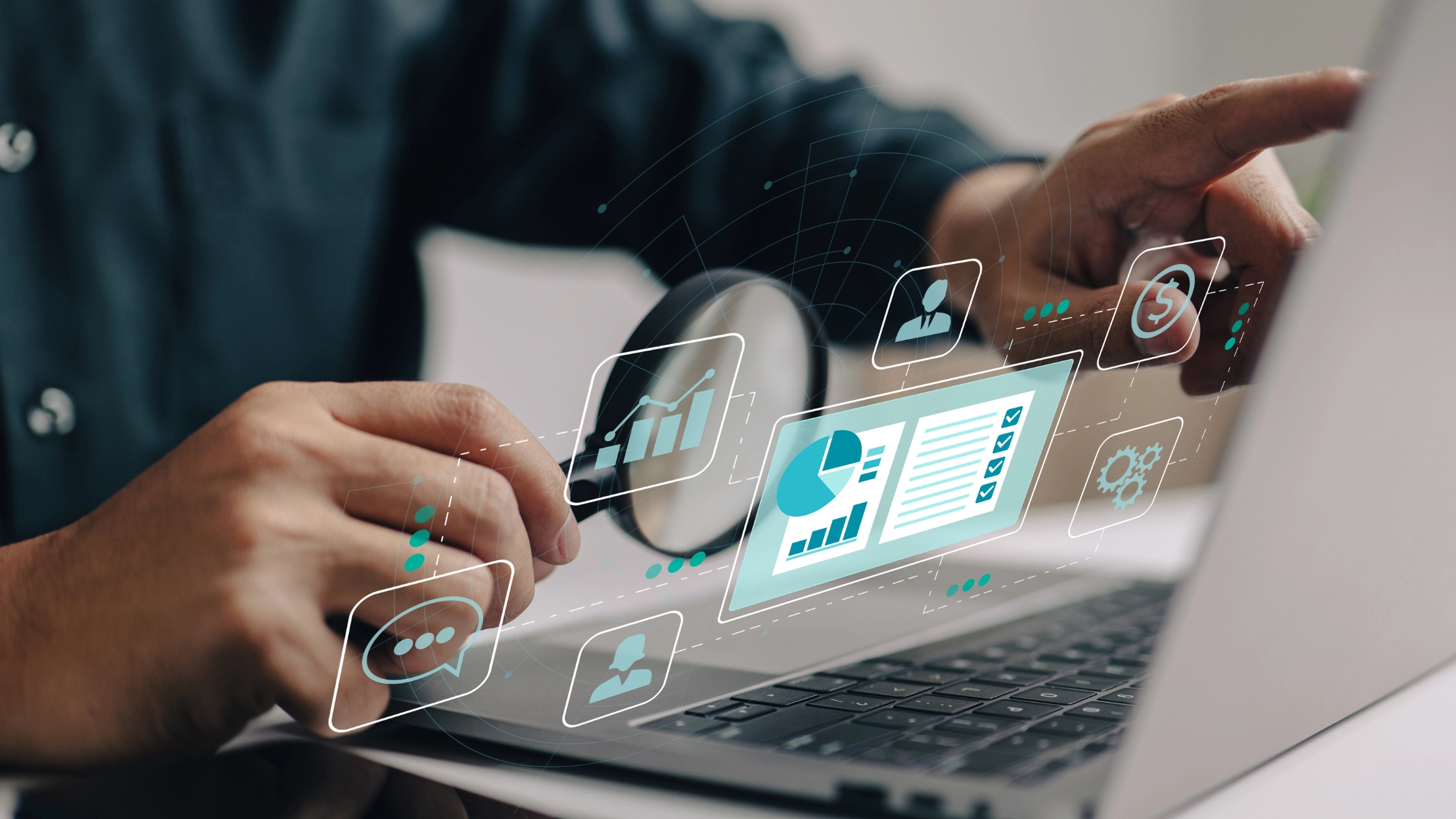 Análisis de datos potenciado por IA para decisiones estratégicas.